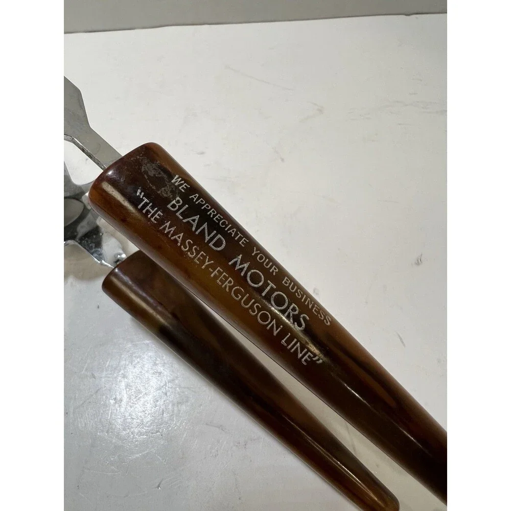 Carving Meat Fork Server Butterscotch Tortoise Shell Bakelite Handle Vintage
